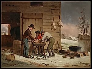 Preparing for Christmas (Plucking Turkeys)