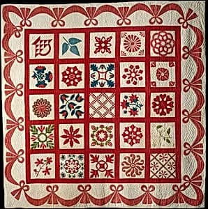 Quilt, Album pattern by First Reform Churches of Fishkill and Hopewell