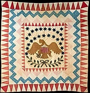 Quilt, Eagle pattern by Unknown Artist