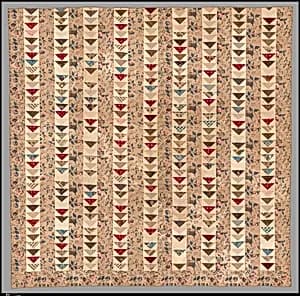 Quilt, Flying Geese pattern by Unknown Artist