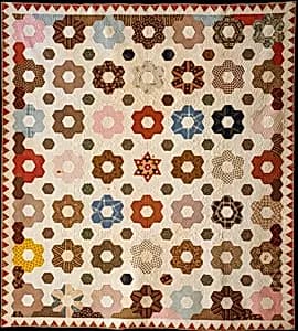 Quilt, Hexagon or Honeycomb pattern by Rebecca Davis