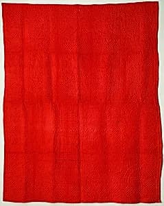 Quilt, wholecloth calamanco by Unknown Artist