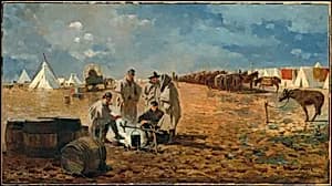 Rainy Day in Camp by Winslow Homer