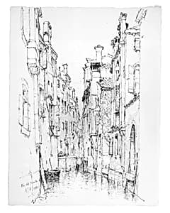Rio del Piombo, Venice by Andrew Fisher Bunner