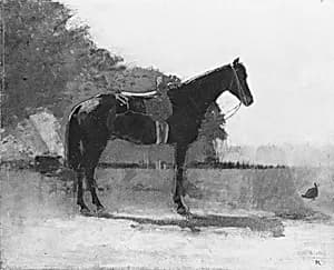 Saddle Horse in Farm Yard by Winslow Homer