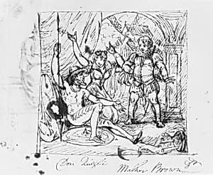 Scene from "Don Quixote" by Mather Brown
