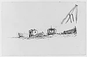 Shipyard (from Sketchbook) by Henry Ward Ranger