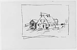 Shipyard in Connecticut (from Sketchbook) by Henry Ward Ranger