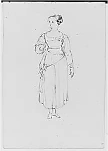 Single Female Figure (from Sketchbook) by Asher Brown Durand