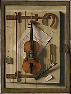 Still Life—Violin and Music by William Michael Harnett
