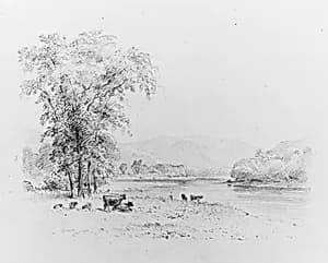 Susquehanna below Nanticoke, Pennsylvania by Thomas Addison Richards