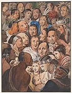 Tableau of Indian Faces by John Lewis Krimmel|Pavel Petrovich Svinin
