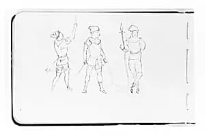 Three Figures (from Sketchbook) by Albert Bierstadt