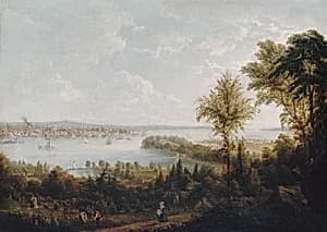 View of the Bay and City of New York from Weehawken by Robert Havell Jr.