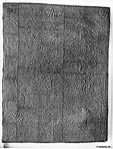 Wholecloth calamanco quilt by Unknown Artist