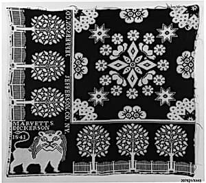 Woven coverlet fragment