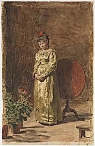 Young Girl Meditating by Thomas Eakins