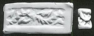 Cylinder seal with geometric design by Unknown Artist