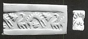 Cylinder seal with geometric design by Unknown Artist