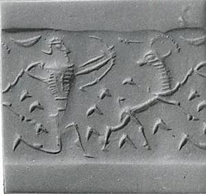 Cylinder seal with hunting scene by Unknown Artist