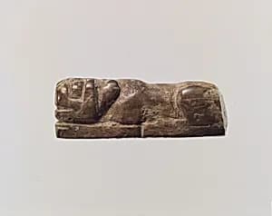 Figure of crouching lion by Unknown Artist