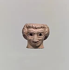 Furniture element: human head by Unknown Artist
