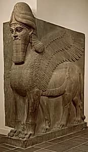 Human-headed winged lion (lamassu) by Unknown Artist
