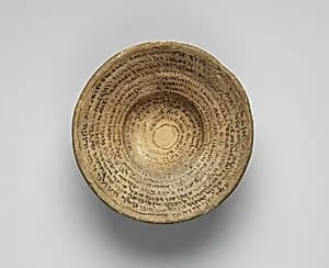 Incantation bowl with Aramaic inscription by Unknown Artist