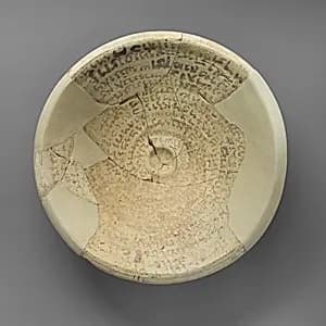 Incantation bowl with Aramaic inscription by Unknown Artist