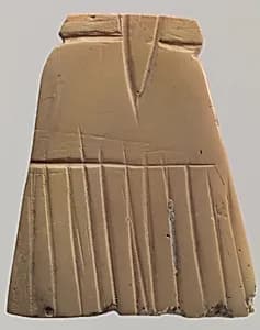 Inlay: skirt with fringe by Unknown Artist
