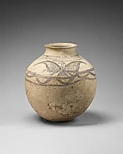 Jar with painted eagle by Unknown Artist