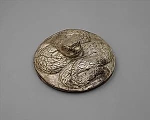Lid (?) with a serpent by Unknown Artist