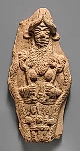 Molded plaque: bearded underworld god by Unknown Artist