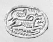Scarab seal: galloping horned animal by Unknown Artist