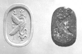 Scarab seal with human head by Unknown Artist