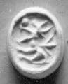 Scaraboid with incised grid pattern by Unknown Artist