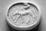 Stamp seal (scarab) with animal by Unknown Artist
