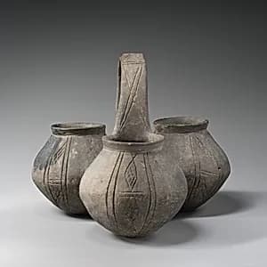 Tripartite vessel by Unknown Artist