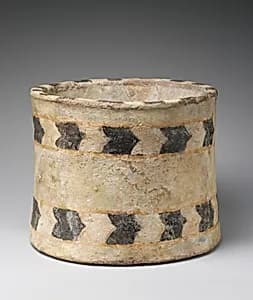 Tub-like vessel with geometric decoration by Unknown Artist