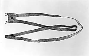 Woven strap with a pendant by Unknown Artist