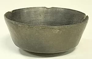 Blackware Bowl with Fish and Scroll Motif by Unknown Artist