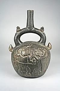 Bottle, Fighting Figures by Unknown Artist