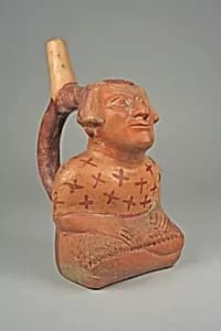 Bottle, Seated Figure by Unknown Artist