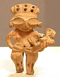 Ceramic Mother and Child Figure by Unknown Artist