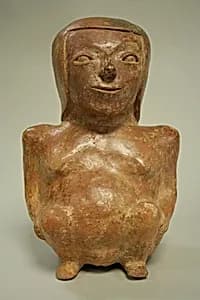 Ceramic Seated Female Figure by Unknown Artist
