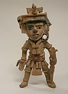 Ceramic Standing Warrior Figure by Unknown Artist