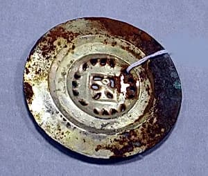 Copper Disk Ornament by Unknown Artist