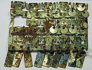 Copper Face Ornament with Dangles by Unknown Artist