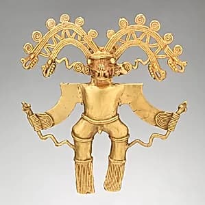 Crocodile-Head Figure Pendant by Unknown Artist