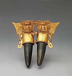 Double-Bat-Head Figure Pendant by Unknown Artist